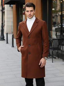 CHKOKKO Tweed Solid Coat