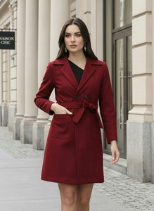 CHKOKKO Tweed Solid Coat