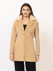 LADY LEAF Suede Solid Coat