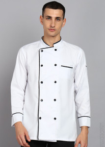 UNIQFORM Chef Coat, White Solid Coat