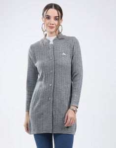 MONTE CARLO Blend Wool Self Design Coat