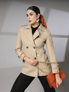 CHKOKKO Tweed Solid Coat
