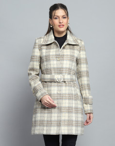 MONTE CARLO Wool Blend Checkered Coat