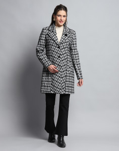 MONTE CARLO Wool Blend Checkered Coat