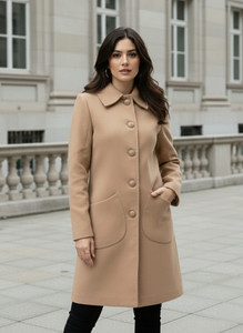CHKOKKO Tweed Solid Coat