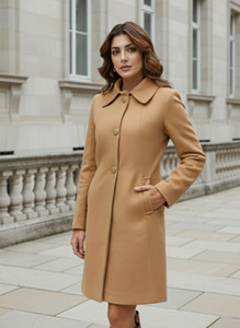 CHKOKKO Tweed Solid Coat