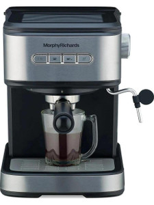 Morphy Richards Impresso Espresso Rich Espresso Coffee Maker|Milk Frothing Nozzle|Push Button Operation|Removable Drip Tray|2-Yr Warranty By Brand 20 Cups Coffee Maker