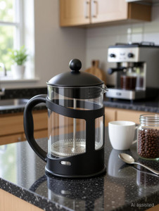 3d Creations French Press Tea & Coffee Maker, Coffee Plunger Black (600 ML) 10 Cups Coffee Maker