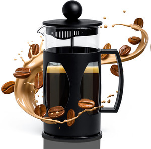 Birch & Co. French Press Coffee Maker, Stainless Steel & Borosilicate Glass, Lightweight 4 Cups Coffee Maker