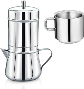 PGD Jug Model Coffee Filter Decoction Percolator Brewer 250ml with Double Wall Cup Personal Coffee Maker