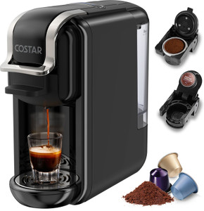 Costar Capsules & Coffee Powder 2-in-1 Espresso Machine, 20 Bar Capsules Maker 8 Cups Coffee Maker