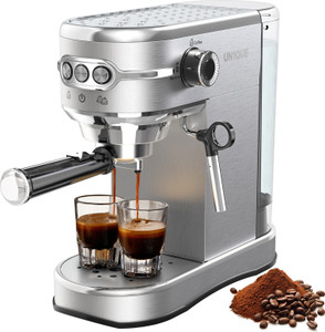 UN1QUE 20 Bar Espresso Coffee Machine with Steam Wand for Latte Espresso and Cappuccino 8 Cups Coffee Maker
