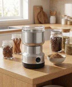 shukan enterprise Electric Coffee Grinder for Beans & Spice Grinder with Removable Grinding Personal Coffee Maker