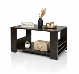 Urbanovia Premium Wooden Coffee Table | Spacious Storage & Stylish Metal Leg Accents Engineered Wood Coffee Table
