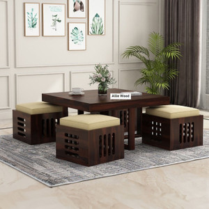 Allie Wood Petlin Sheesham ( Rosewood ) Solid Wood Coffee Table