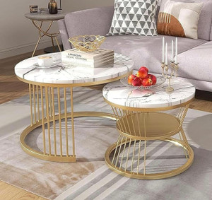 Aliferous Art Modern Nesting Coffee Tables Set of 2 for Living Room and Bedroom Engineered Wood Coffee Table