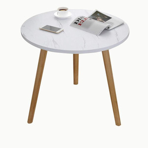 etiquette art Coffee Table Faux Marble Design Table Side Table(16 Inch) Engineered Wood Coffee Table