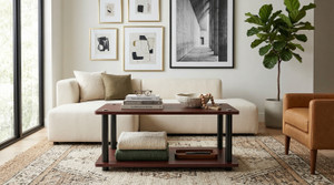 Malbro Tea Table & Coffee Table | Affordable Teapoy for Budget-Friendly Homes Engineered Wood Coffee Table