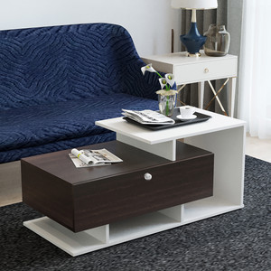 FURNEASER Breezia Tea Table, Sofa Set, Center Table, Teapoy for Living Room, Engineered Wood Coffee Table