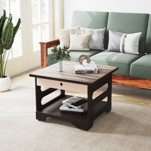 Cherry Wood Alex Particle Board Engineered Wood Coffee Table