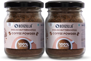 Bevzilla Instant Coffee Powder Pack of 2 - English Butterscotch 100 Gms, Strong Coffee Instant Coffee