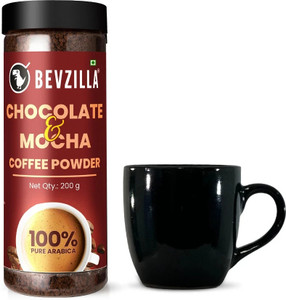 Bevzilla 200 Gram Chocolate & Mocha Instant Coffee Powder with Coffee Mug Instant Coffee