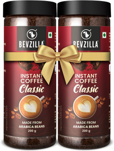 Bevzilla Pack of 2 Classic Coffee Powder|Hot & Cold Instant Coffee