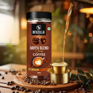 Bevzilla Instant Filter Coffee Powder–South Blend | 70% Coffee & 30% Chicory | Instant Coffee