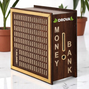Drova Money Saving Piggy Bank – Cash Box Coin Bank