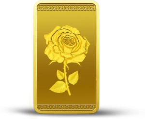 MMTC-PAMP India Pvt Ltd Rose 24 (9999) K 10 g Yellow Gold Bar