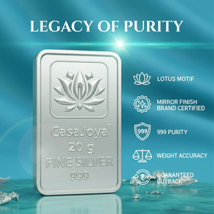CASAJOYA BIS HALLMARKED S 999 20 g Silver Bar