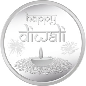 LORDS JEWELS Happy Diwali (999) Silver Coin 10 Grams - Diya S 999 10 g Silver Coin
