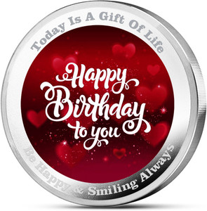 DA Jewels MOHUR Happy Birthday Coloured S 999 10 g Silver Coin