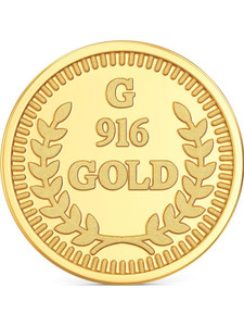 Joyalukkas Leaf 22 K 1 g Gold Coin