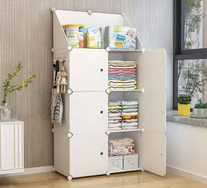 Sasimo 6-Door 6-Shelf Plastic kids Collapsible Cupboard PC Collapsible Wardrobe
