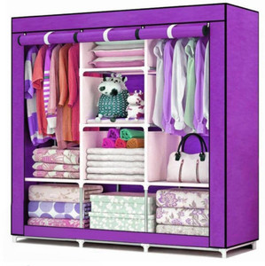 FurniGully Carbon Steel Collapsible Wardrobe