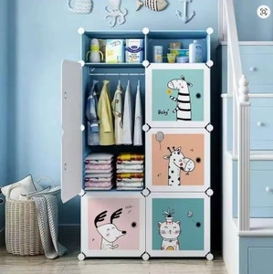 ZIVETY 6-Door 6-Shelf Plastic Wardrobe - Image 4