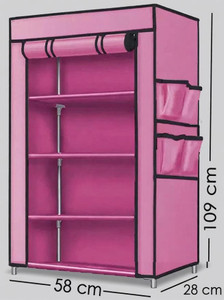 Attache Carbon Steel Collapsible Wardrobe Pink - Image 6