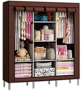 MEZIRE Cotton Collapsible Wardrobe PP Collapsible Wardrobe