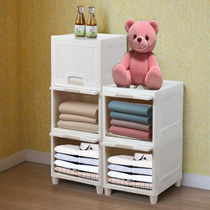 Etoly 5 Door 5 Shelf Plastic Collapsible Cupboard Cloth stand Five Cabinet PC Collapsible Wardrobe