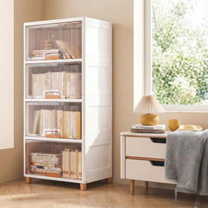 Evrum Evrum 4-Shelf Plastic Collapsible Cupboard PC Collapsible Wardrobe