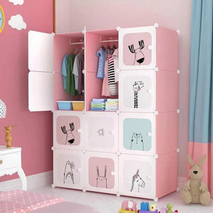 SEASONS 12-Door 12-Shelf Plastic kids Collapsible Cupboard PC Collapsible Wardrobe