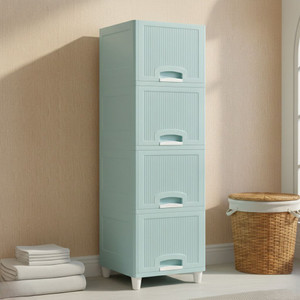 SUPTIKES Multi Layer Cabinet with User Friendly Storage Build PP Collapsible Wardrobe