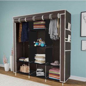 SHOEVAULT Closet for Clothes Almira Micro Fiber Collapsible Wardrobe