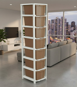 VISEMAN multi layer drawer Storage Cabinet with Optimized Drawer Height PP Collapsible Wardrobe