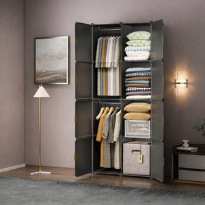Keekos PC Collapsible Wardrobe Gray - Image 5
