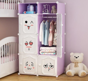 SNKR ESSENTIALS 6-Shelf 2-Cube Storage Organizer Modular Multi Purpose Shelves for Kid/Adult PC Collapsible Wardrobe