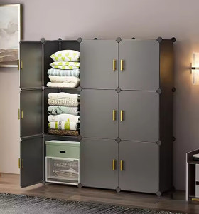 Sasimo 9-Door 9-Shelf Plastic kids Collapsible Cupboard PC Collapsible Wardrobe