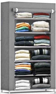 S . K Store Carbon Steel Collapsible Wardrobe
