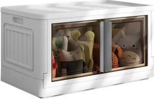 SEASONS 1 UNITS PLASTIC FOLDABLE DOUBLE DOOR CUPBOARD FOR CLOTH STORAGE MODULAR CABINET PVC Collapsible Wardrobe